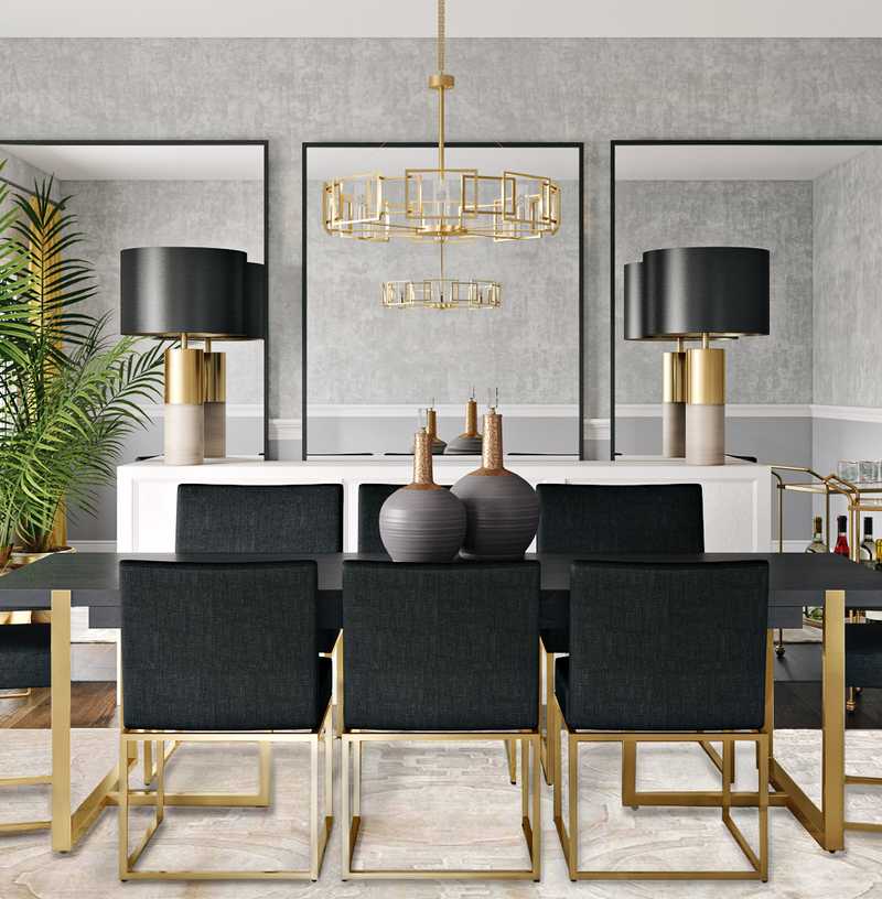 Glam Dining Room Design by Havenly Interior Designer Maria