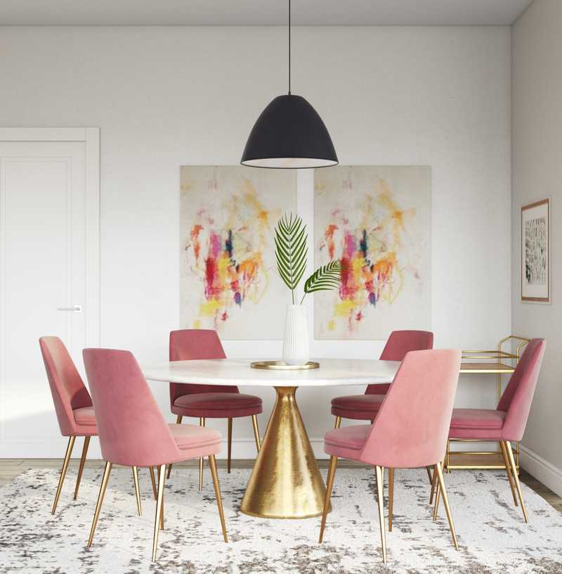 Modern, Glam Dining Room Design by Havenly Interior Designer Paige