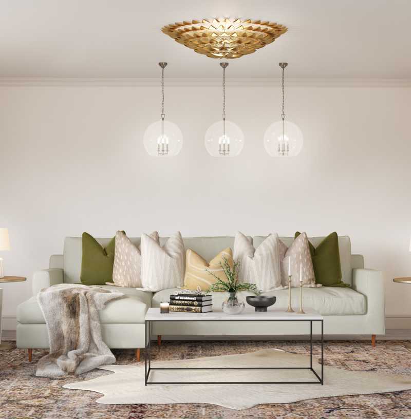 Contemporary, Glam, Transitional Living Room Design by Havenly Interior Designer Hannah