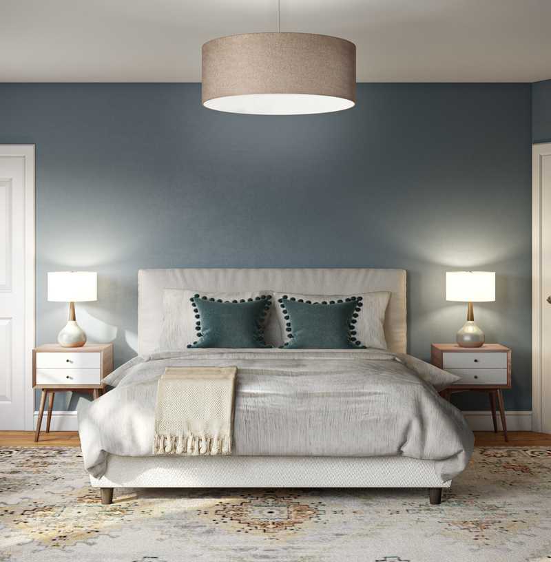 Bohemian, Midcentury Modern Bedroom Design by Havenly Interior Designer Britney