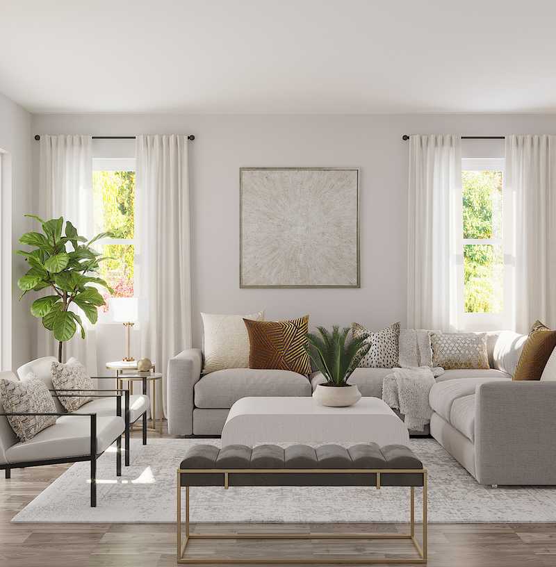 Contemporary, Modern Living Room Design by Havenly Interior Designer Dani