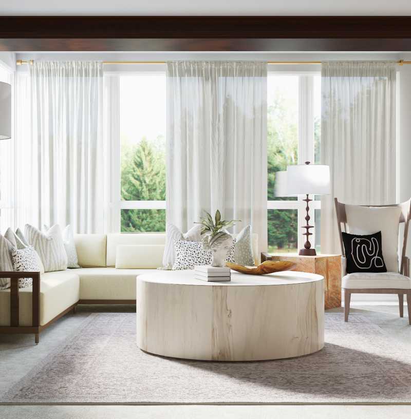 Eclectic, Rustic, Transitional Living Room Design by Havenly Interior Designer Marcelo