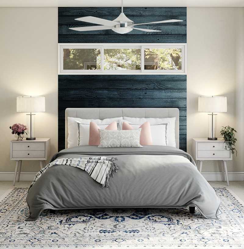 Modern, Coastal, Glam Bedroom Design by Havenly Interior Designer Laura