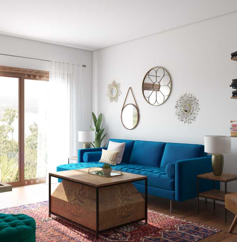Eclectic, Bohemian, Midcentury Modern Living Room Design by Havenly Interior Designer Sydney