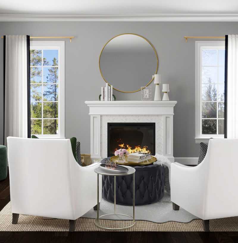 Contemporary, Classic, Glam Living Room Design by Havenly Interior Designer Hannah