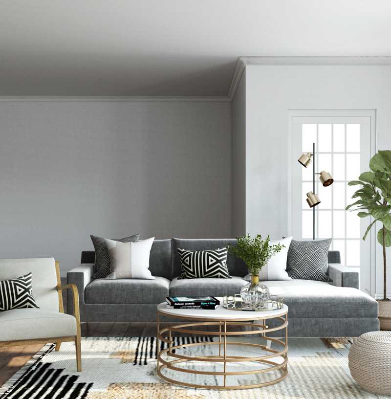 Modern, Traditional, Minimal Living Room Design by Havenly Interior Designer Danielle