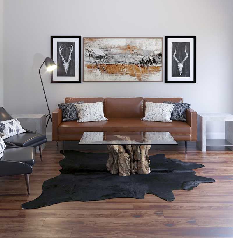 Contemporary, Industrial, Rustic Living Room Design by Havenly Interior Designer Brianna
