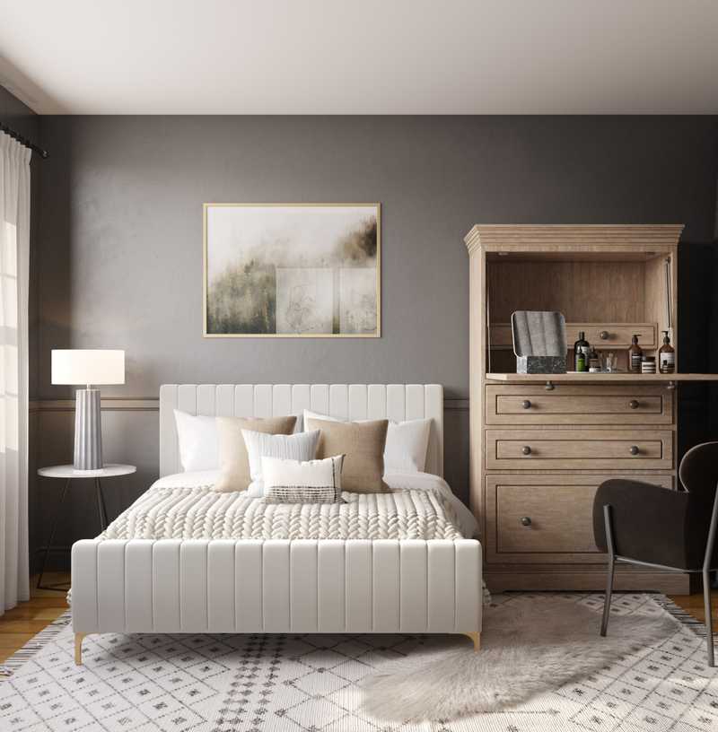 Contemporary, Eclectic, Glam, Transitional Bedroom Design by Havenly Interior Designer Sarah