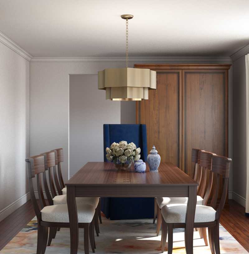 Preppy Dining Room Design by Havenly Interior Designer Elizabeth