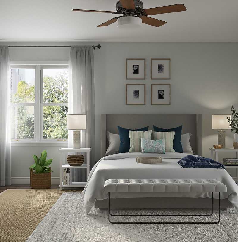 Classic, Eclectic, Coastal, Midcentury Modern Bedroom Design by Havenly Interior Designer Amanda