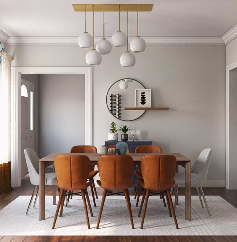 Contemporary, Modern, Eclectic, Bohemian, Midcentury Modern, Minimal Dining Room Design by Havenly Interior Designer Delaney