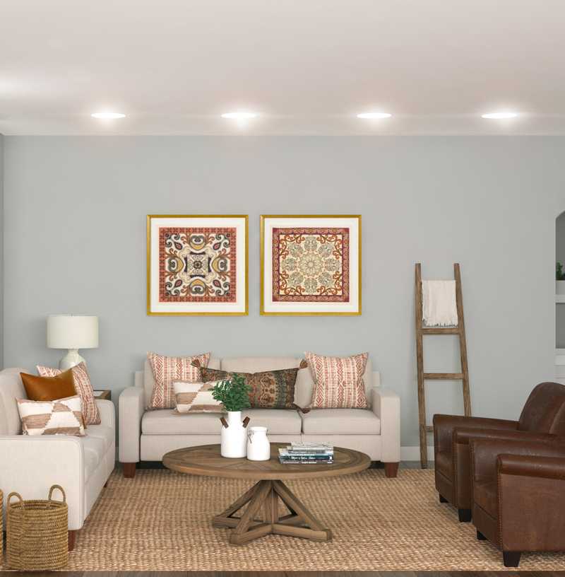 Farmhouse Living Room Design by Havenly Interior Designer Parisa