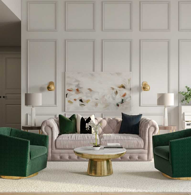 Classic Living Room Design by Havenly Interior Designer Tracie