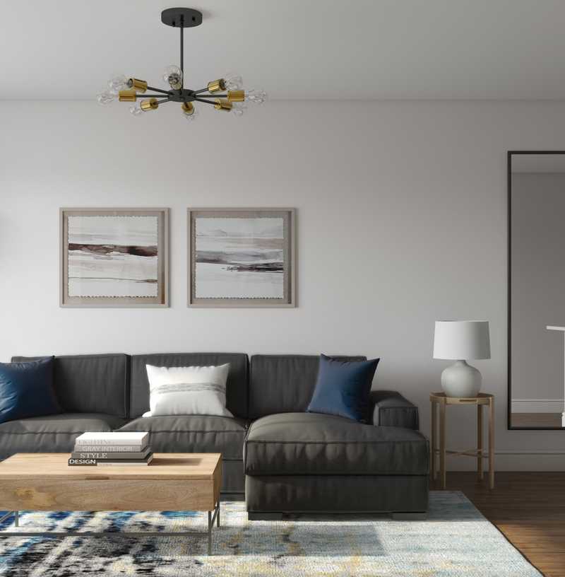 Contemporary, Midcentury Modern Living Room Design by Havenly Interior Designer Elizabeth