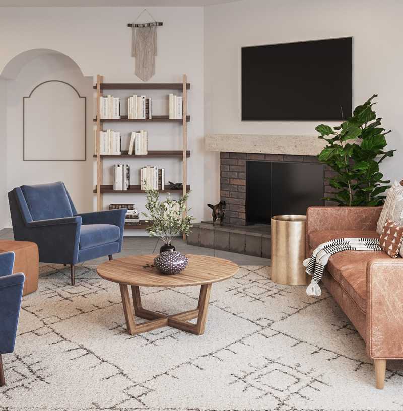 Eclectic, Transitional Living Room Design by Havenly Interior Designer Brianna
