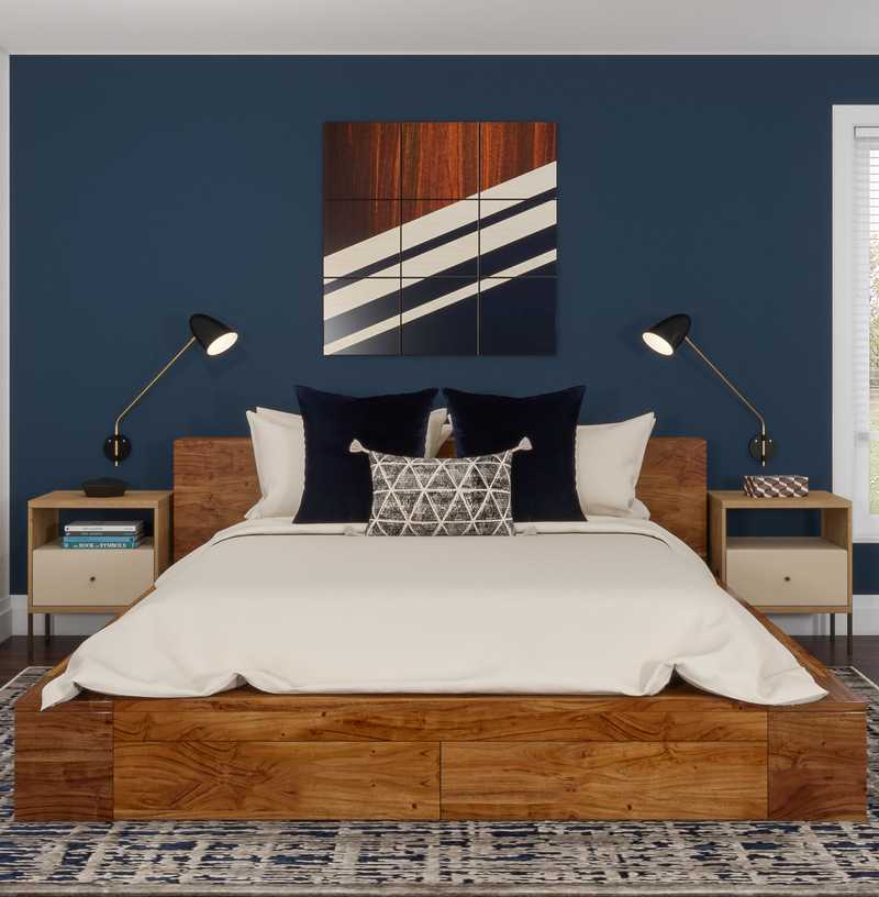 Industrial, Midcentury Modern Bedroom Design by Havenly Interior Designer Sydney