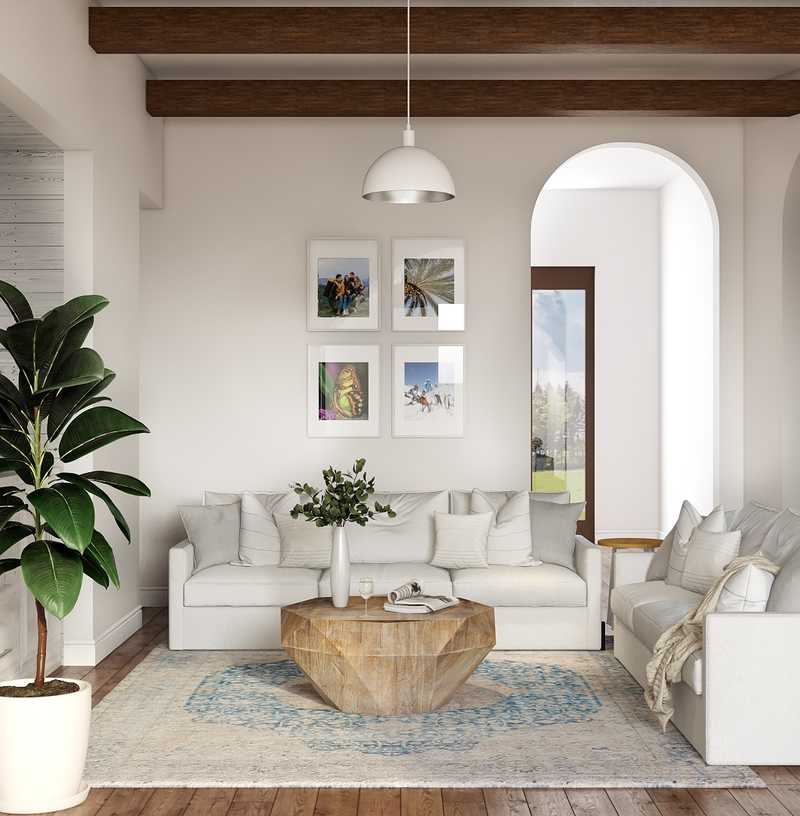 Coastal Living Room Design by Havenly Interior Designer Rita