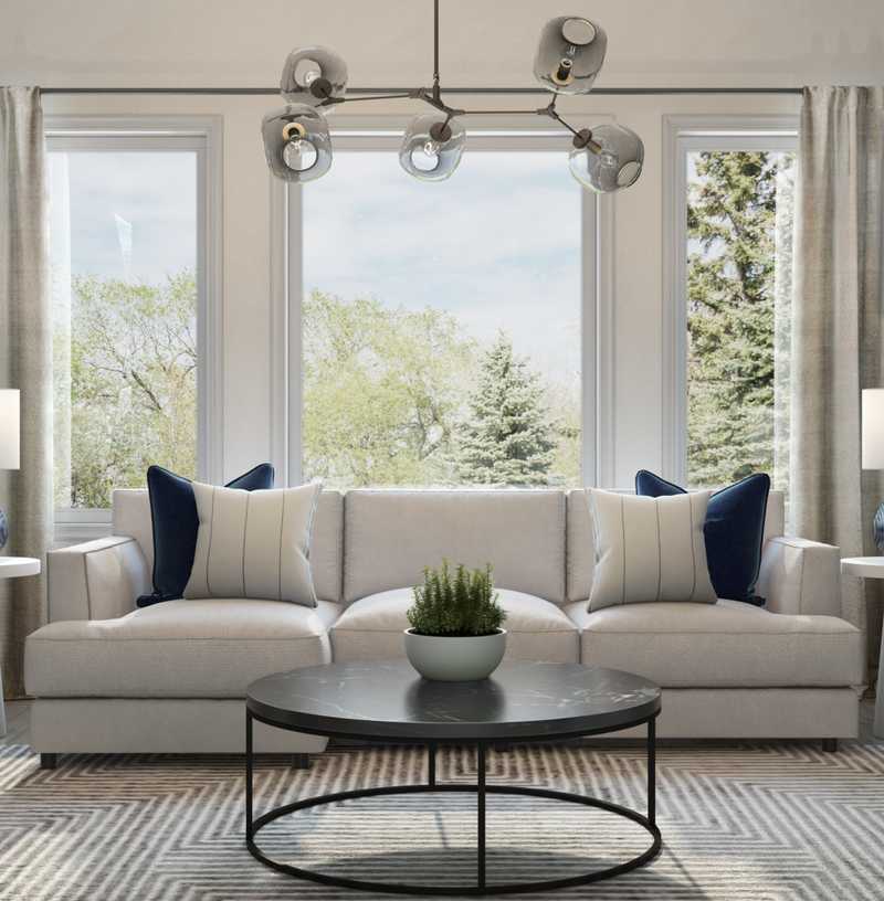 Midcentury Modern Living Room Design by Havenly Interior Designer Vana
