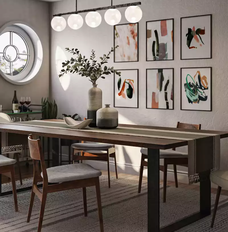 Modern, Midcentury Modern, Scandinavian Dining Room Design by Havenly Interior Designer Katie