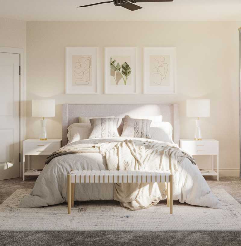 Modern, Bohemian, Glam, Scandinavian Bedroom Design by Havenly Interior Designer Hayley