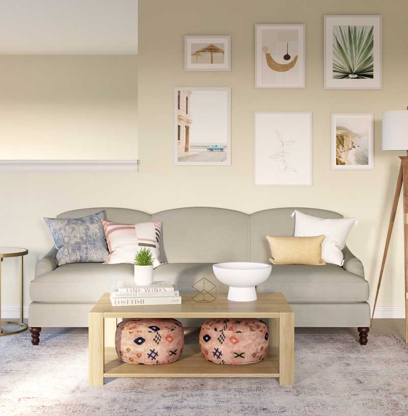 Contemporary, Classic, Eclectic Living Room Design by Havenly Interior Designer Sarah