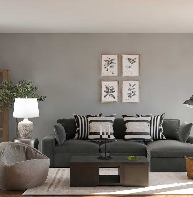 Modern, Farmhouse Living Room Design by Havenly Interior Designer Shirley