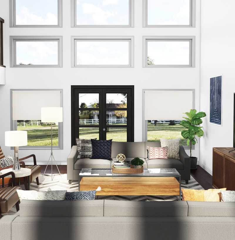 Contemporary Living Room Design by Havenly Interior Designer Kelly