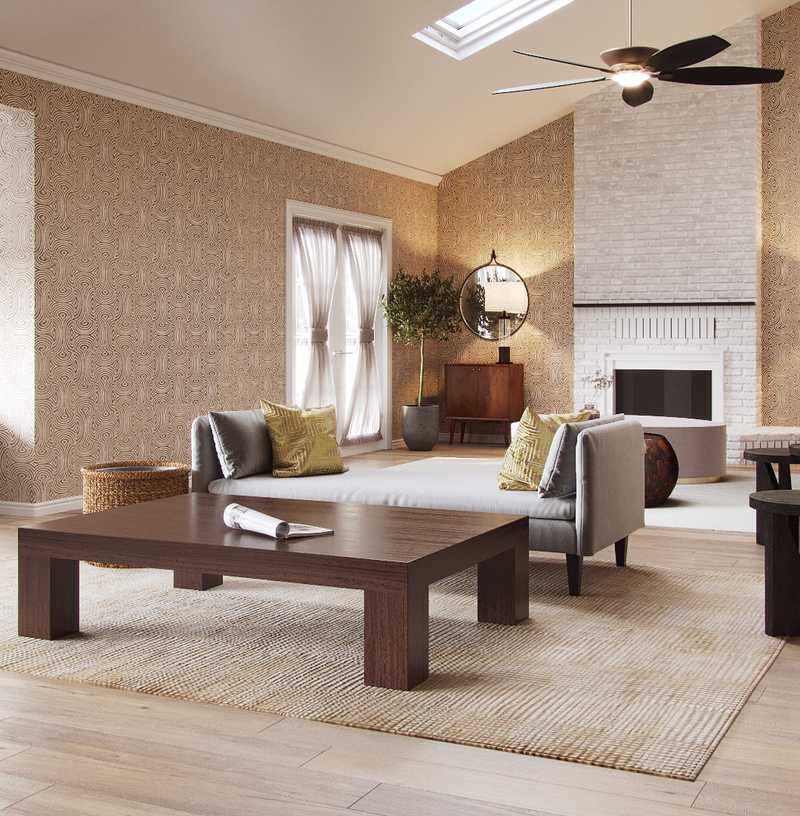Modern, Classic, Midcentury Modern, Minimal, Scandinavian Living Room Design by Havenly Interior Designer B.