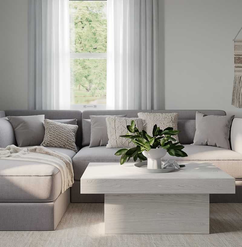 Bohemian, Scandinavian Living Room Design by Havenly Interior Designer Renee