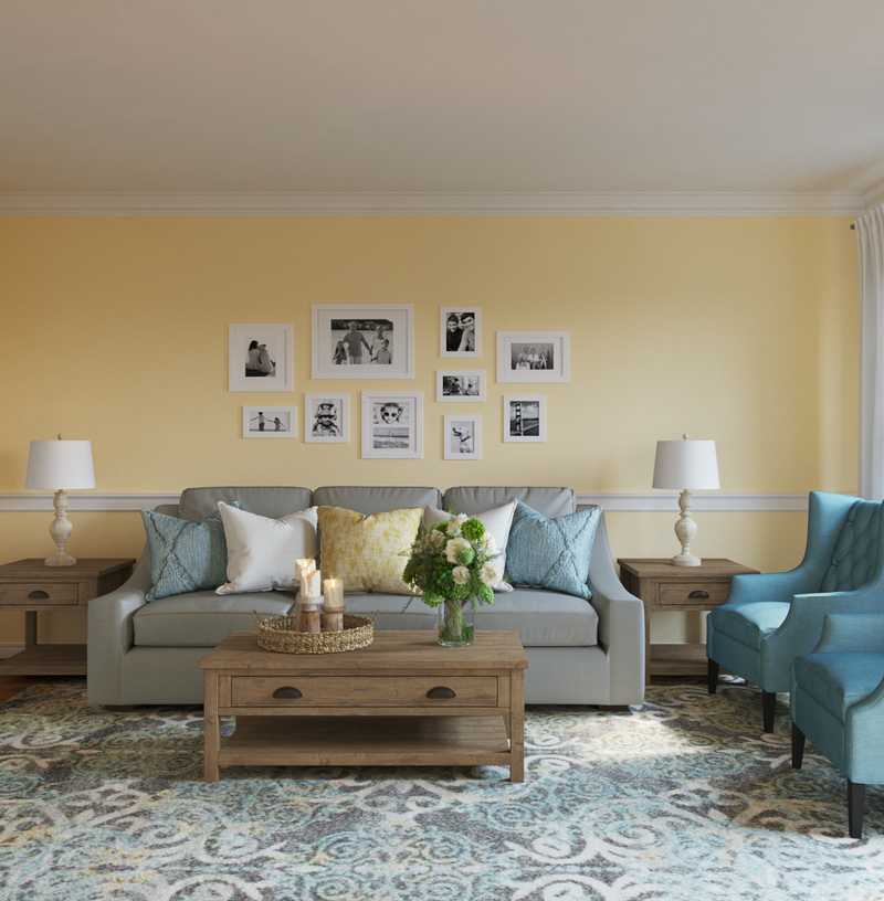 Classic, Minimal Living Room Design by Havenly Interior Designer Nadia