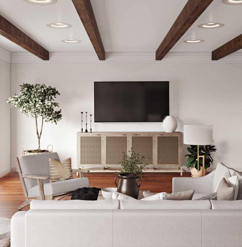 Eclectic, Transitional Living Room Design by Havenly Interior Designer Brianna