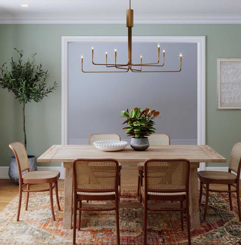 Contemporary, Eclectic Dining Room Design by Havenly Interior Designer Sarah