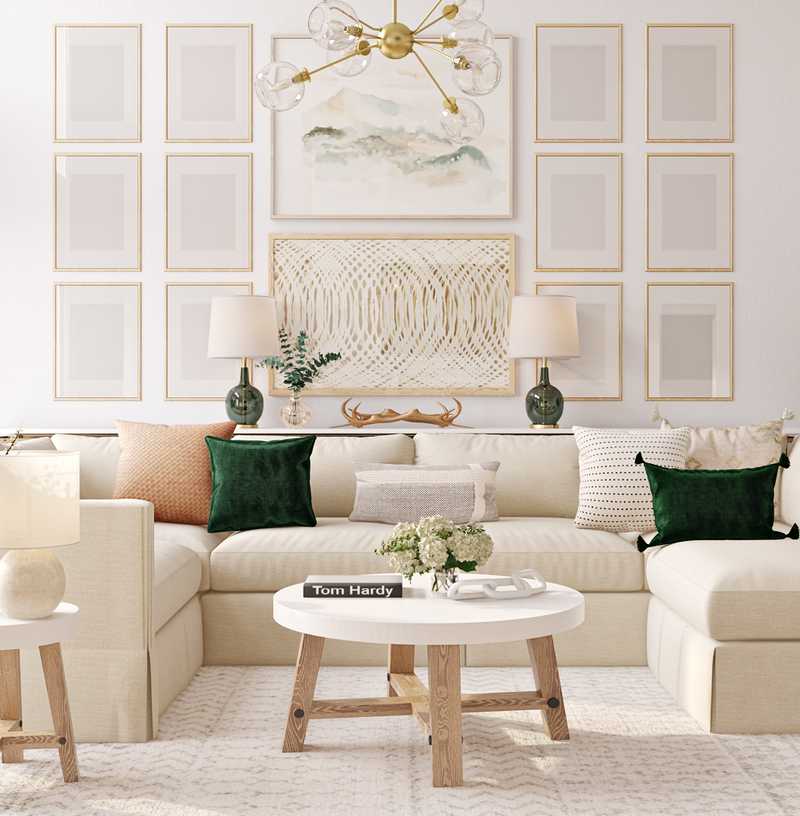 Modern, Glam Living Room Design by Havenly Interior Designer Kelcy