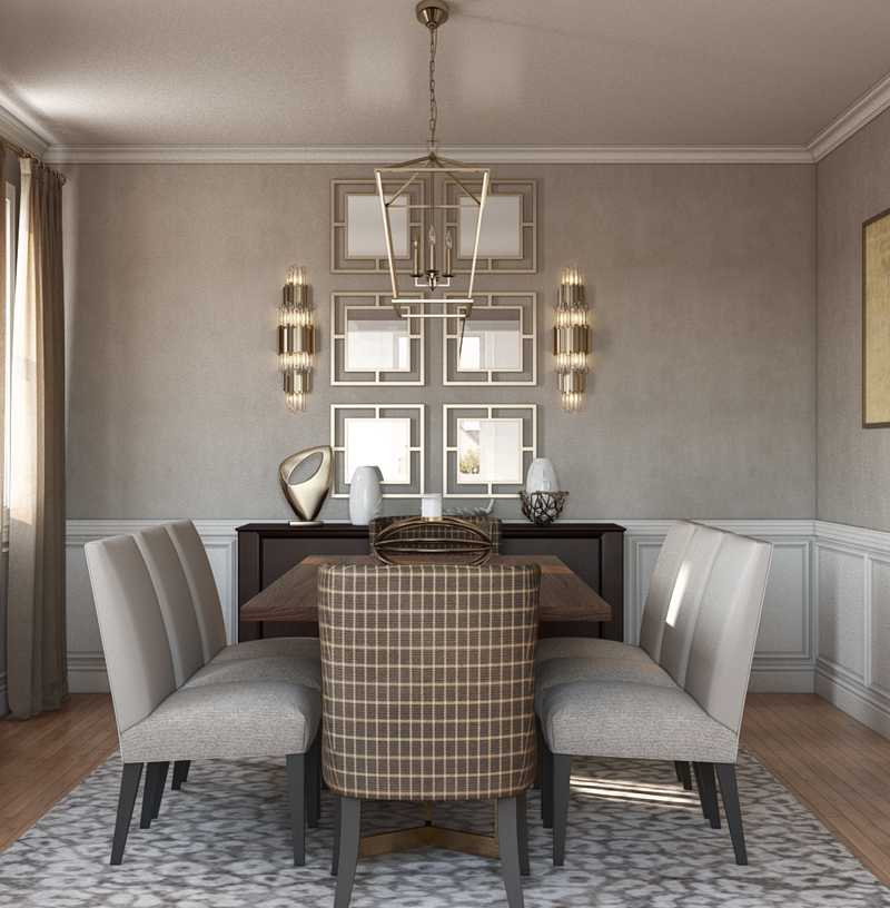 Modern, Glam Dining Room Design by Havenly Interior Designer Kheirieh