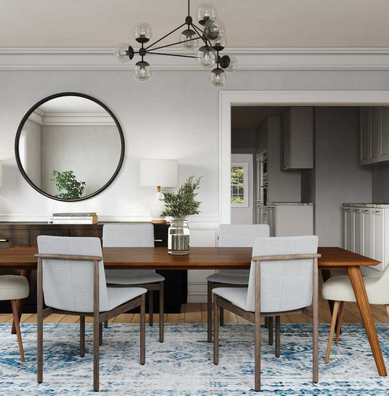 Midcentury Modern, Scandinavian Dining Room Design by Havenly Interior Designer Rafaela