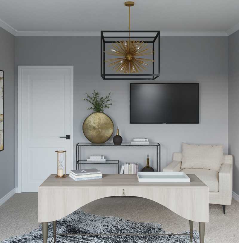 Contemporary, Modern, Glam Office Design by Havenly Interior Designer McKenzie
