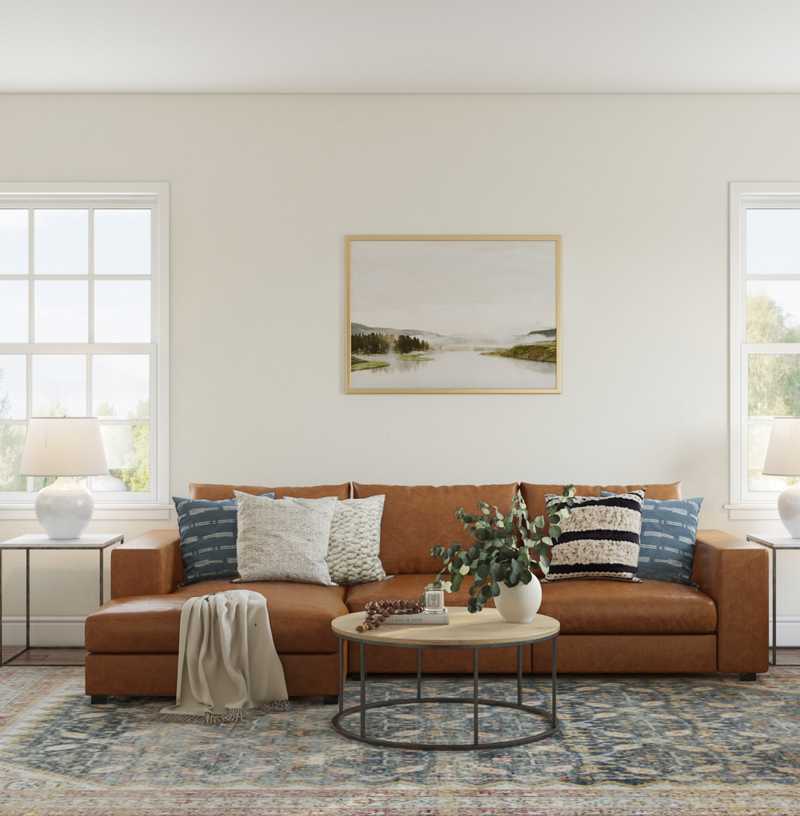 Classic, Farmhouse Living Room Design by Havenly Interior Designer Liliana