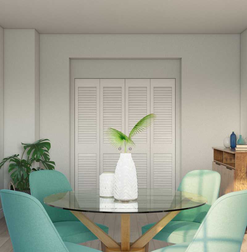 Modern, Bohemian, Midcentury Modern Dining Room Design by Havenly Interior Designer Waleska