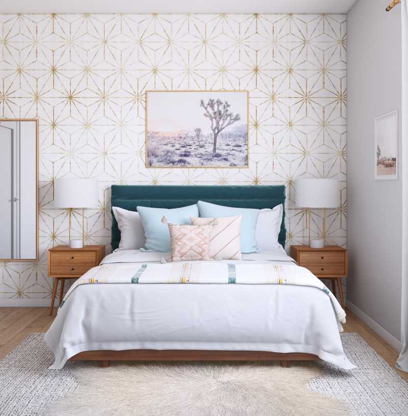 Bohemian, Glam Bedroom Design by Havenly Interior Designer Chelsea