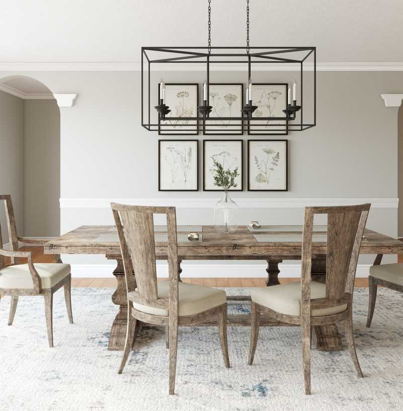 Farmhouse Dining Room Design by Havenly Interior Designer Nancy