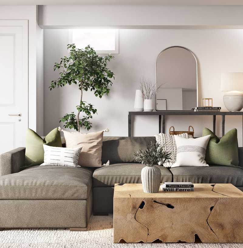 Contemporary, Eclectic Living Room Design by Havenly Interior Designer Sarah