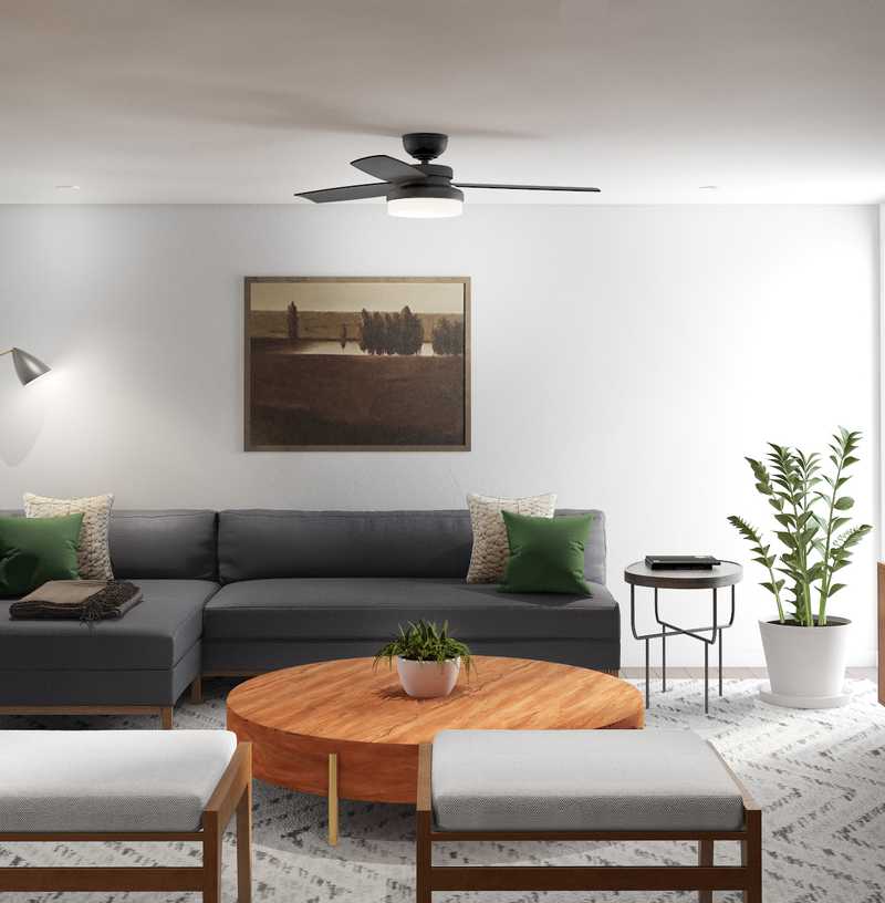 Midcentury Modern Living Room Design by Havenly Interior Designer Brad