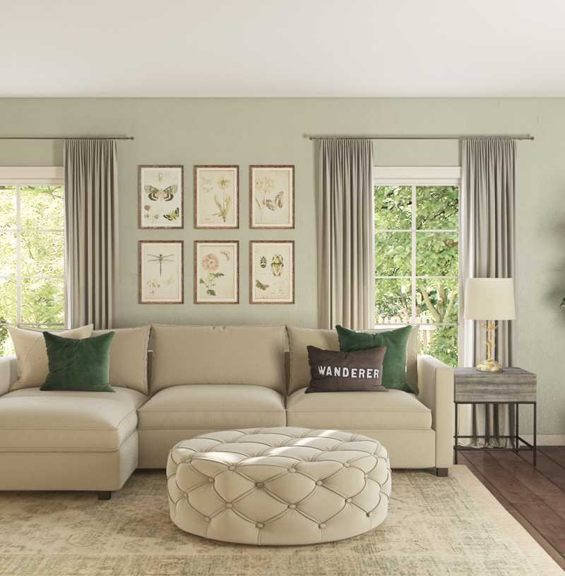 Modern, Farmhouse Living Room Design by Havenly Interior Designer Barbara