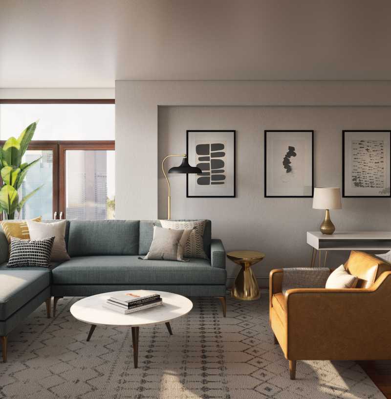 Bohemian Living Room Design by Havenly Interior Designer Jessica