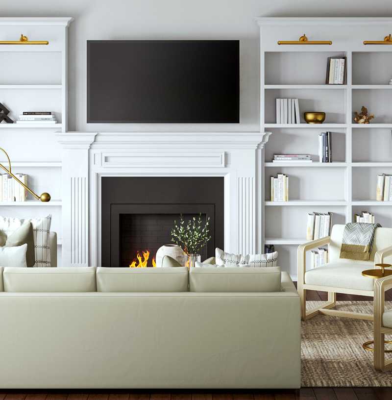Contemporary, Transitional Living Room Design by Havenly Interior Designer Sarah