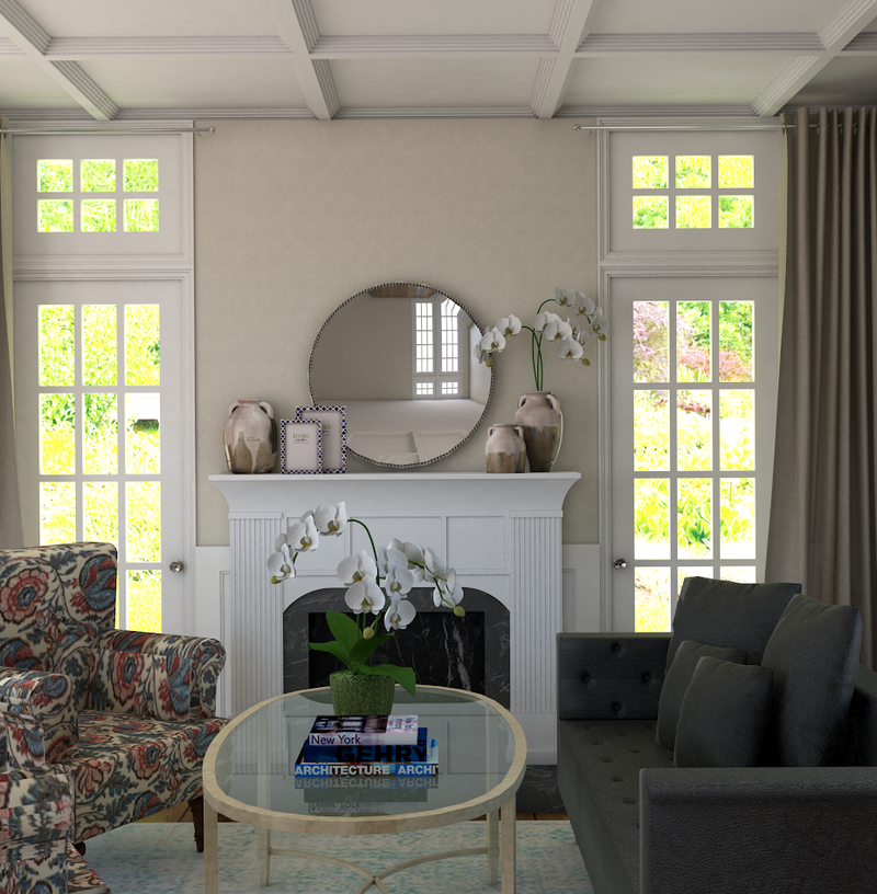 Classic, Glam, Traditional Living Room Design by Havenly Interior Designer Rebecca