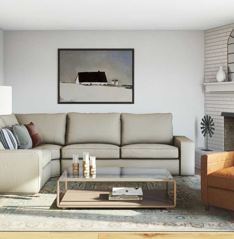 Traditional, Farmhouse, Rustic Living Room Design by Havenly Interior Designer Julie