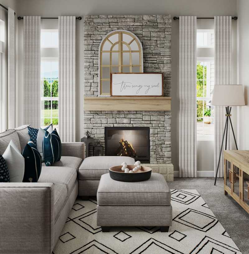 Modern, Farmhouse, Rustic Living Room Design by Havenly Interior Designer Liliana