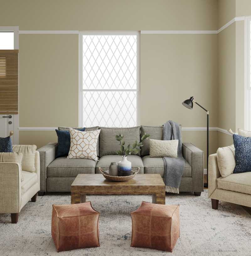 Classic, Farmhouse Living Room Design by Havenly Interior Designer Nicole