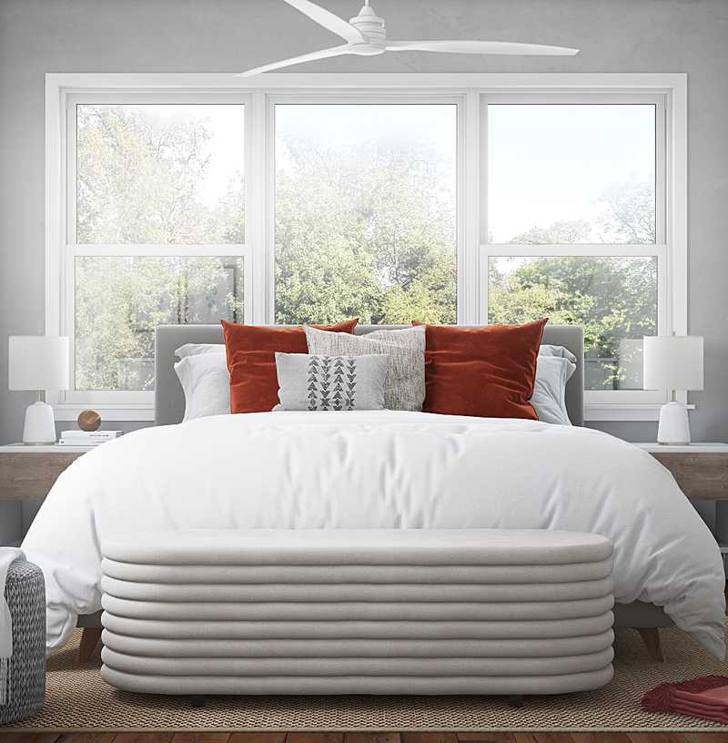 Coastal, Midcentury Modern, Scandinavian Bedroom Design by Havenly Interior Designer Vana